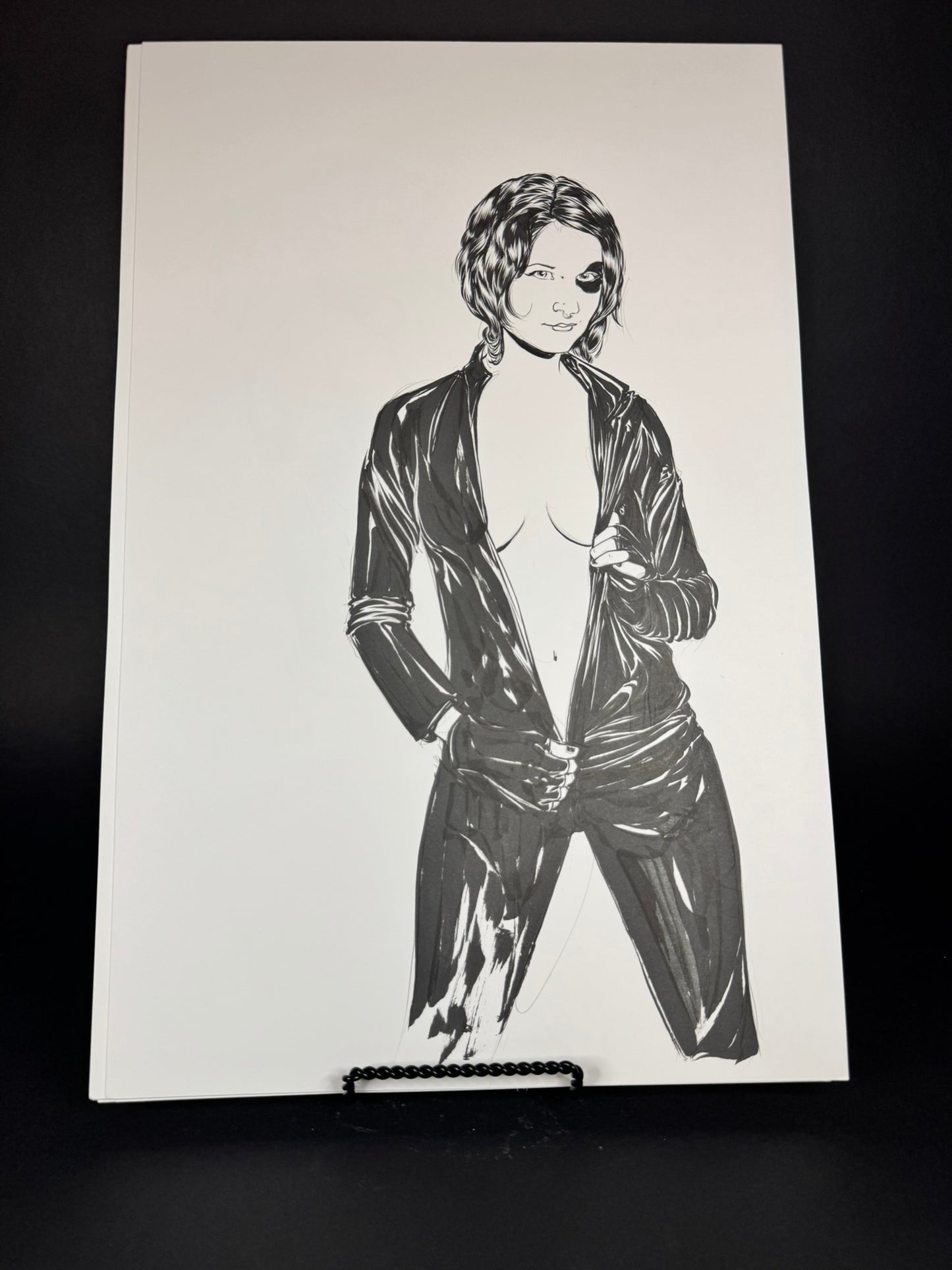 Original Artwork: Squeaks as Domino