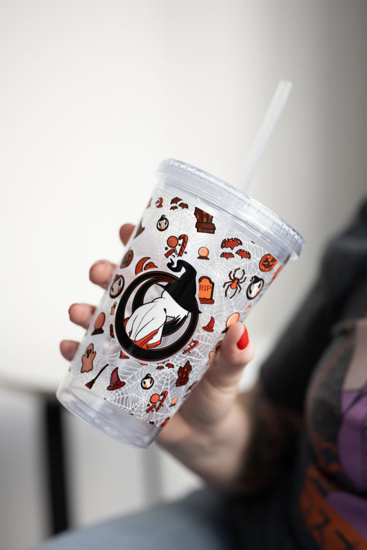 Spooky Season Clear Tumbler
