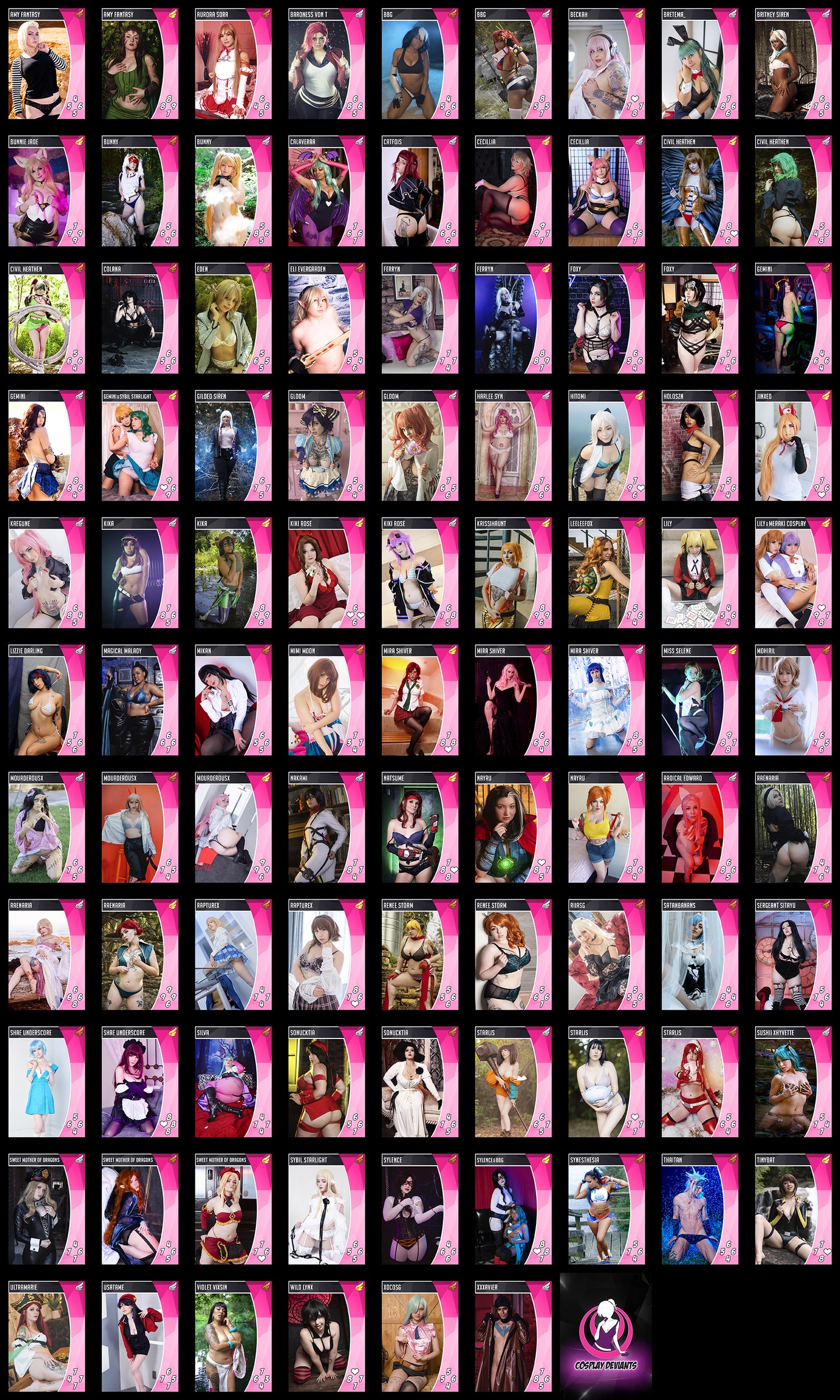 Cosplay Deviants TCG Full Sets